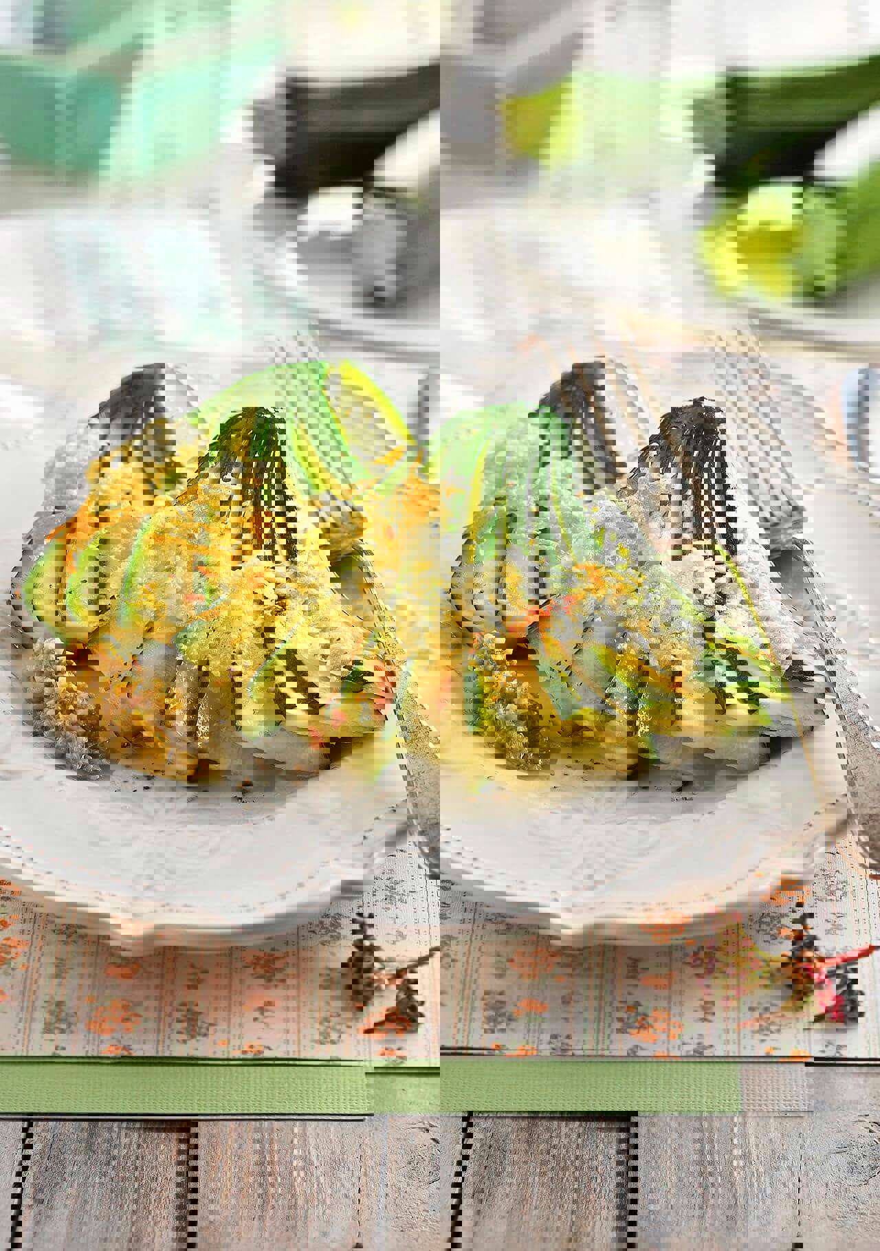 recetas saludables abanico de calabacines al parmesano
