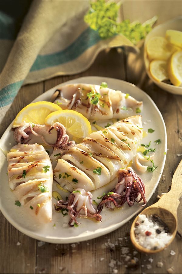 Recetas para adelgazar: calamares a la plancha.