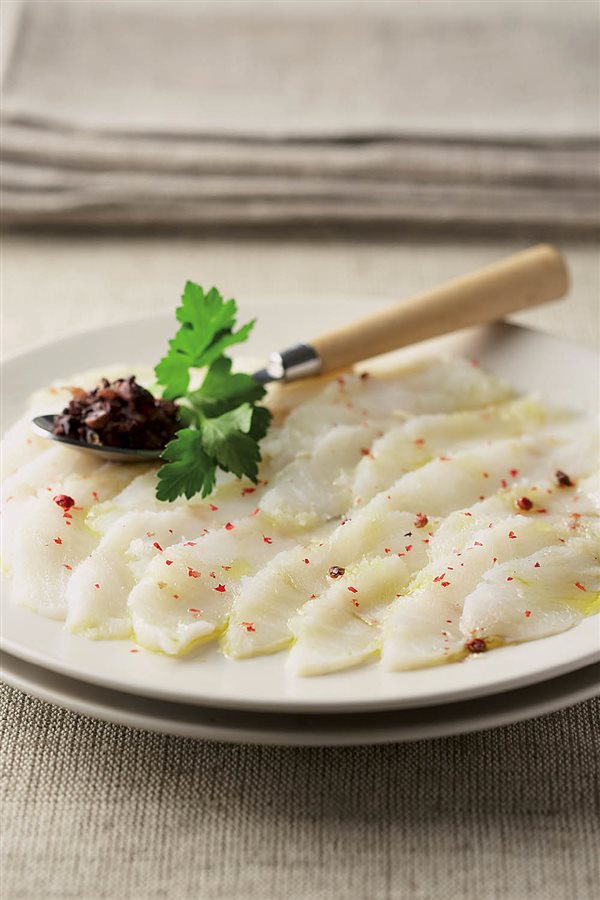 Recetas para adelgazar: carpaccio de bacalao.