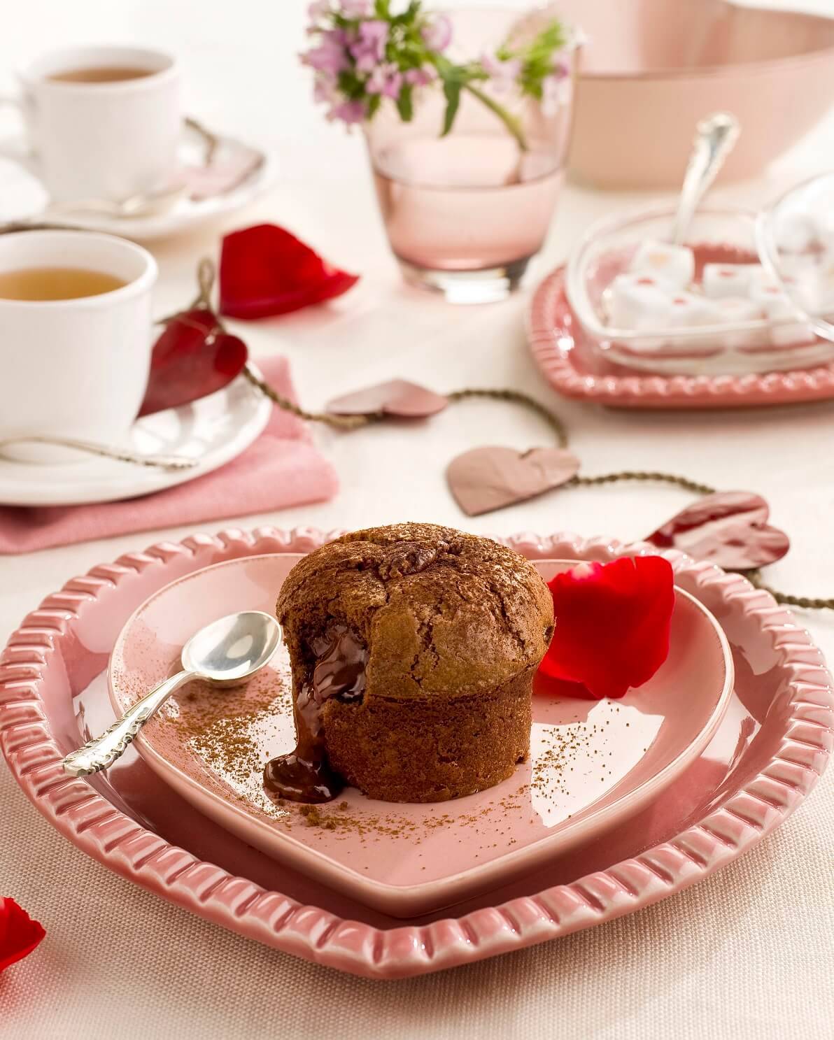 cena romántica en casa coulant