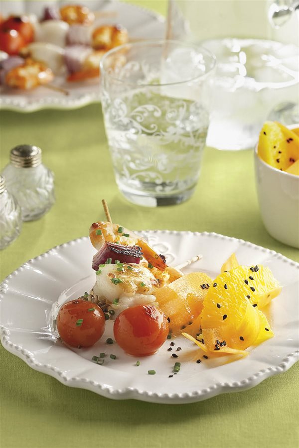 Recetas para adelgazar: brochetas marineras.