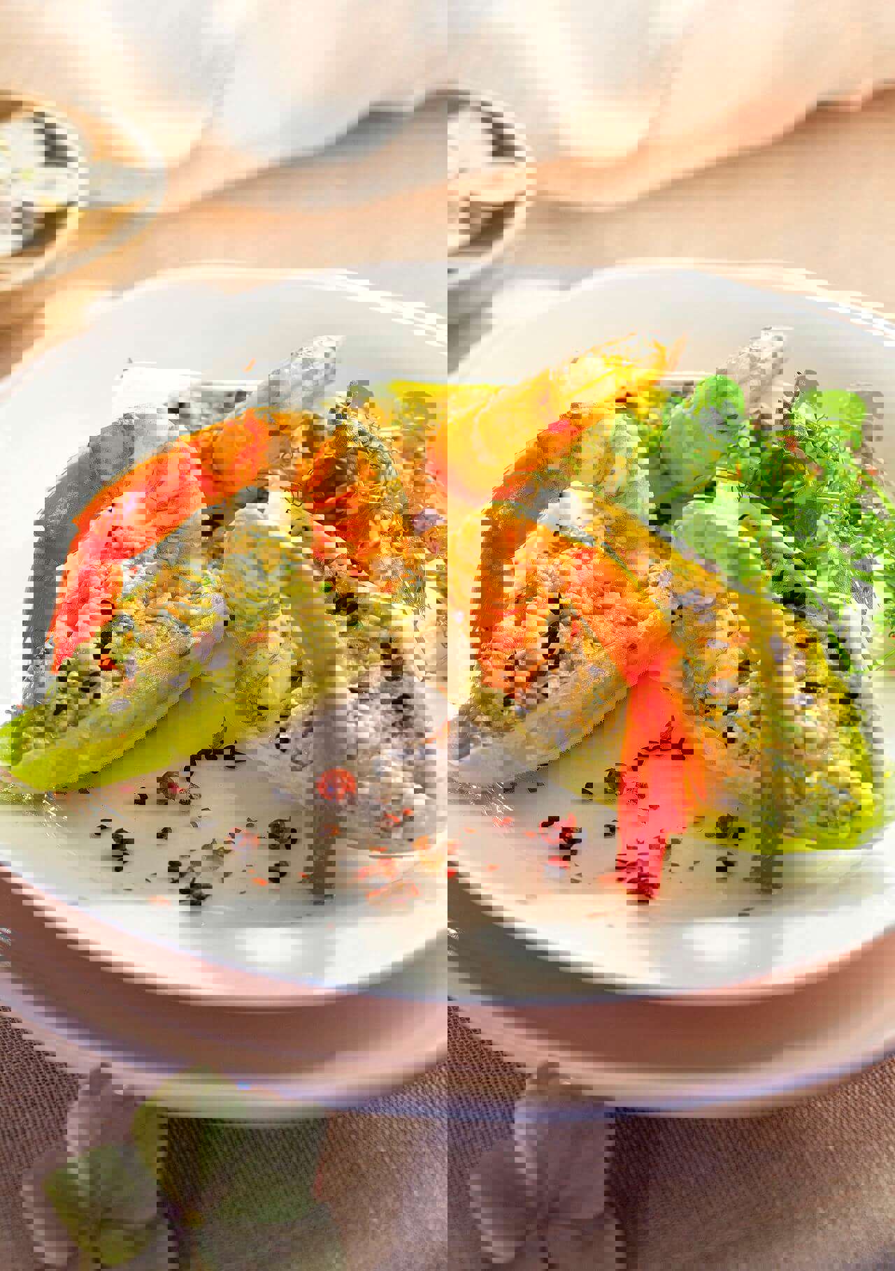 recetas saludables endibias rellenas de queso fresco y gambas
