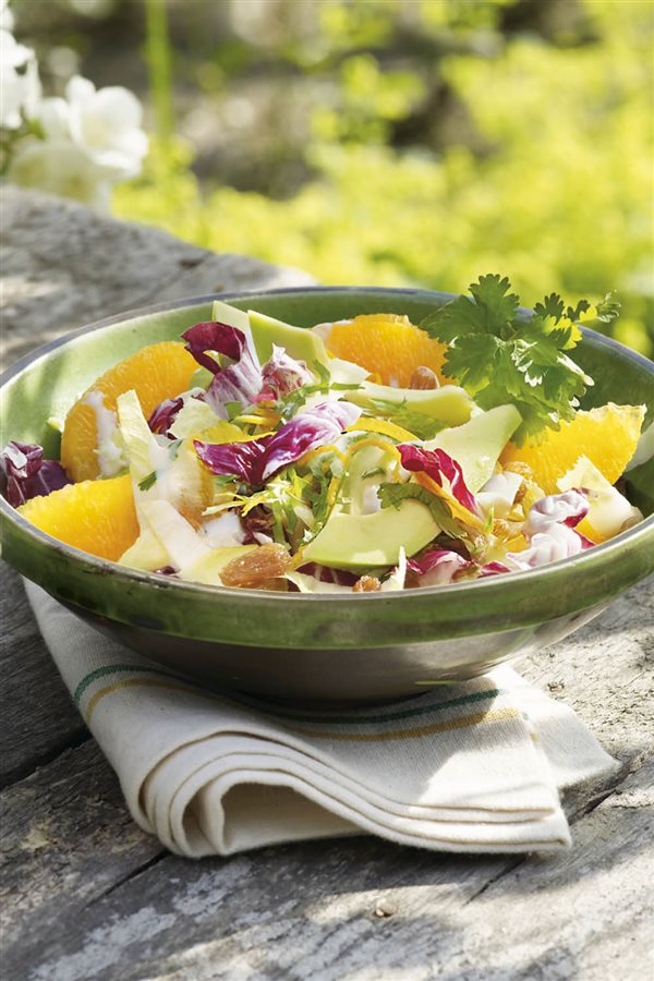 Recetas para adelgazar: ensalada de aguacate y naranjas.