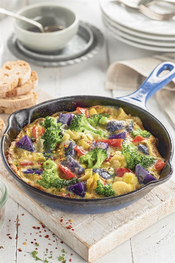 Recetas para adelgazar: frittata de verduras.