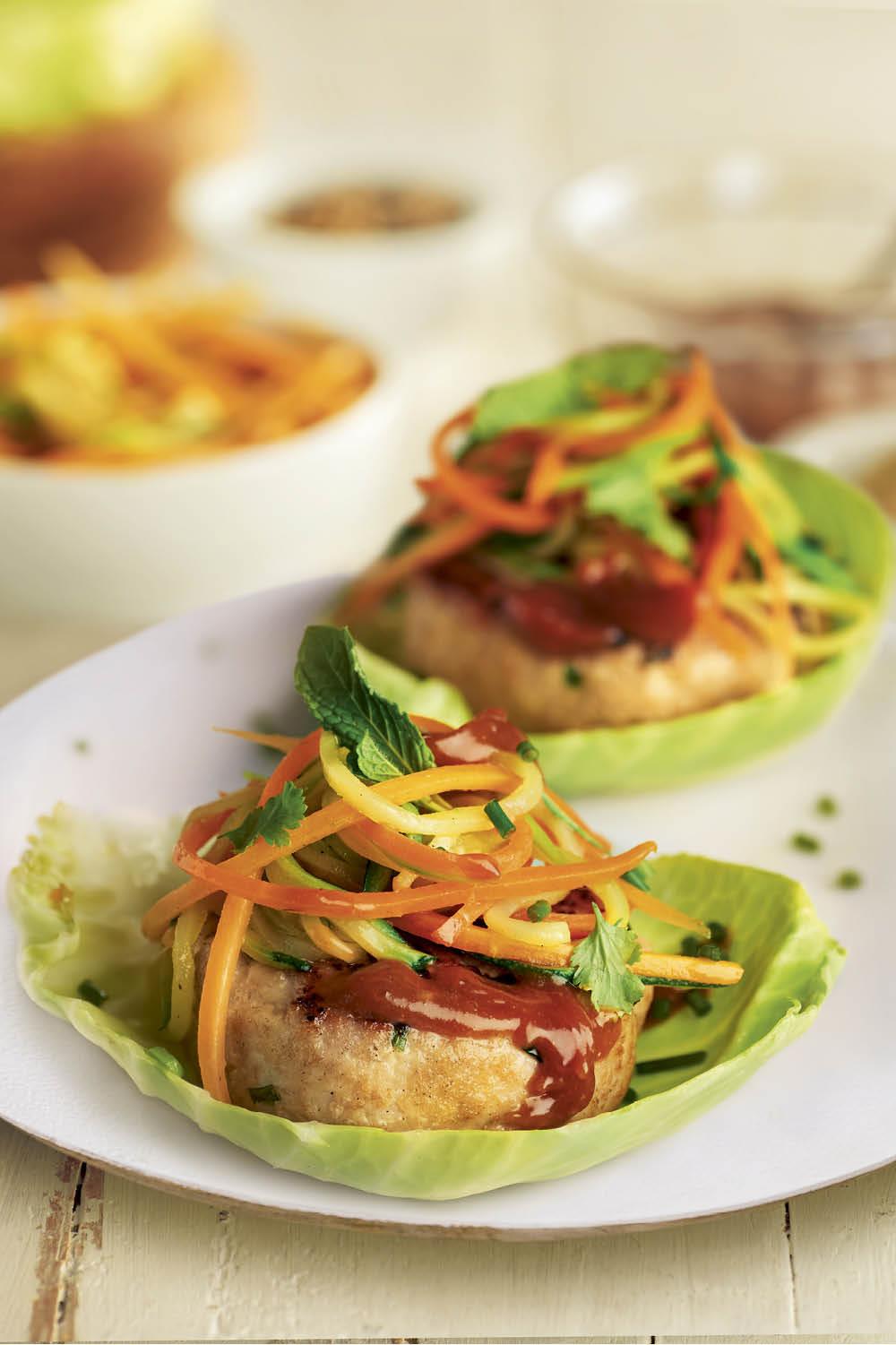 Cenas ligeras: hamburguesitas de pescado con verduras
