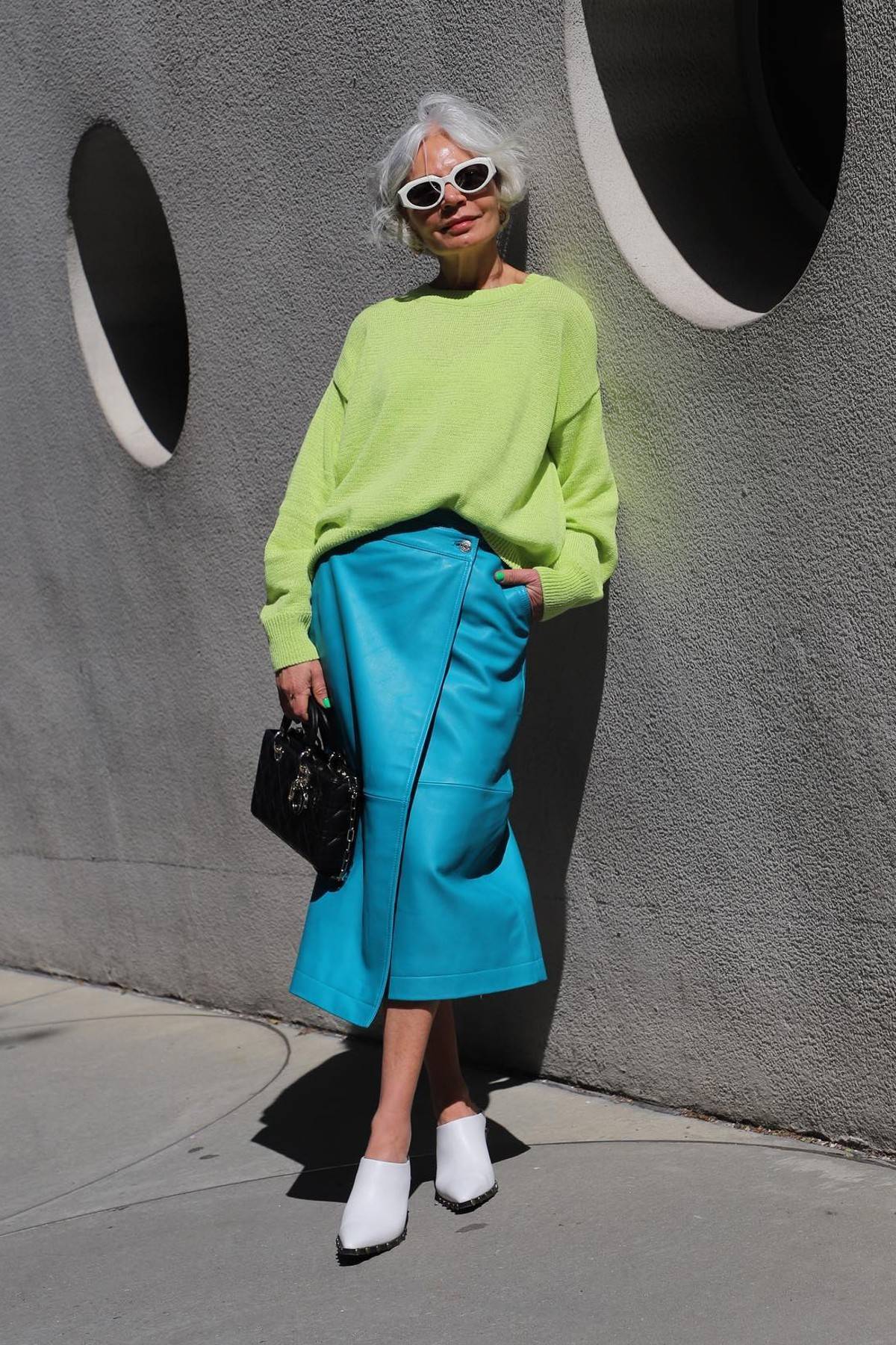 Jersey fino + falda cruzada