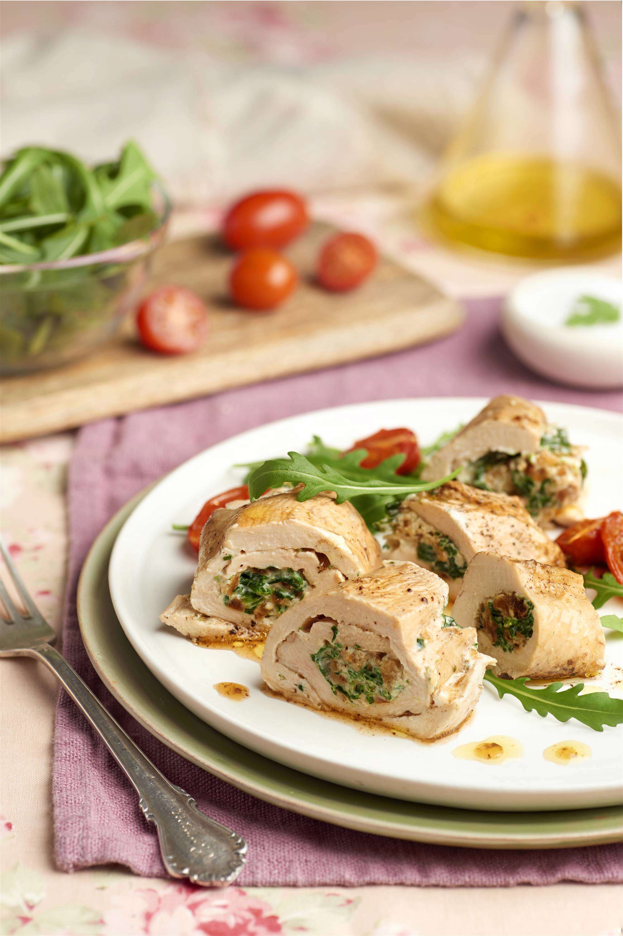 Pechuga de pollo rellena