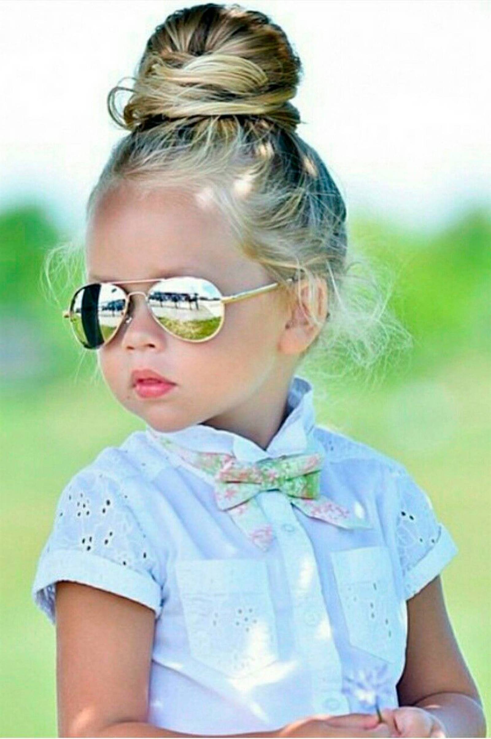 Peinados para niñas top Knot