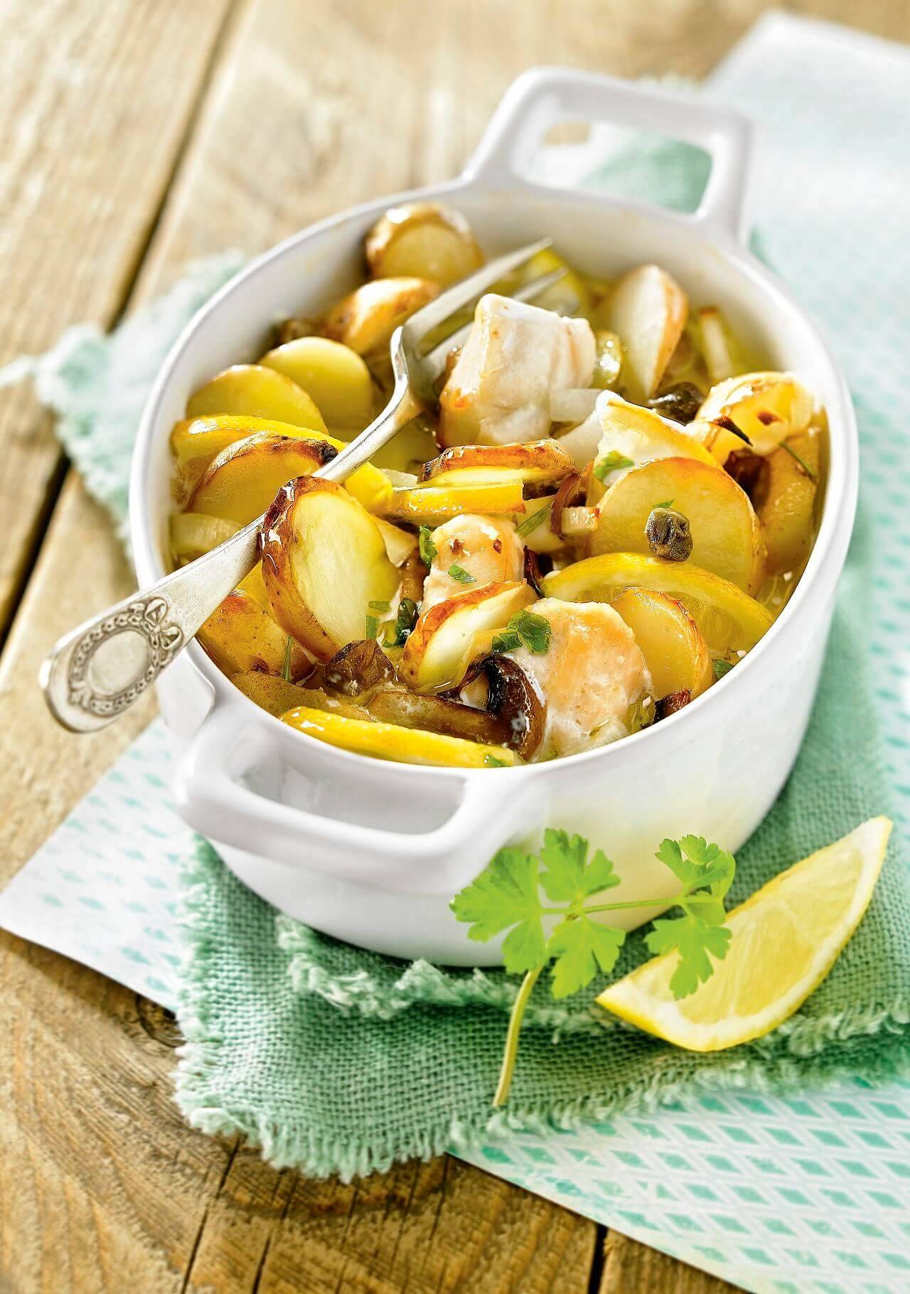 batch cooking pollo al horno con champiñones