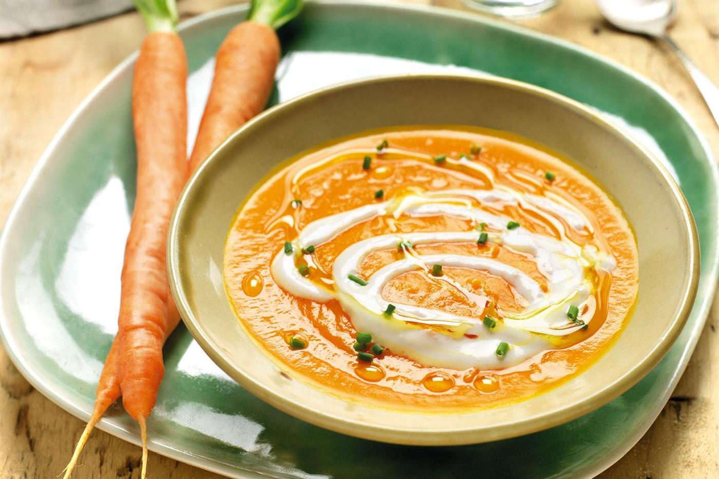 recetas vientre plano crema de zanahoria