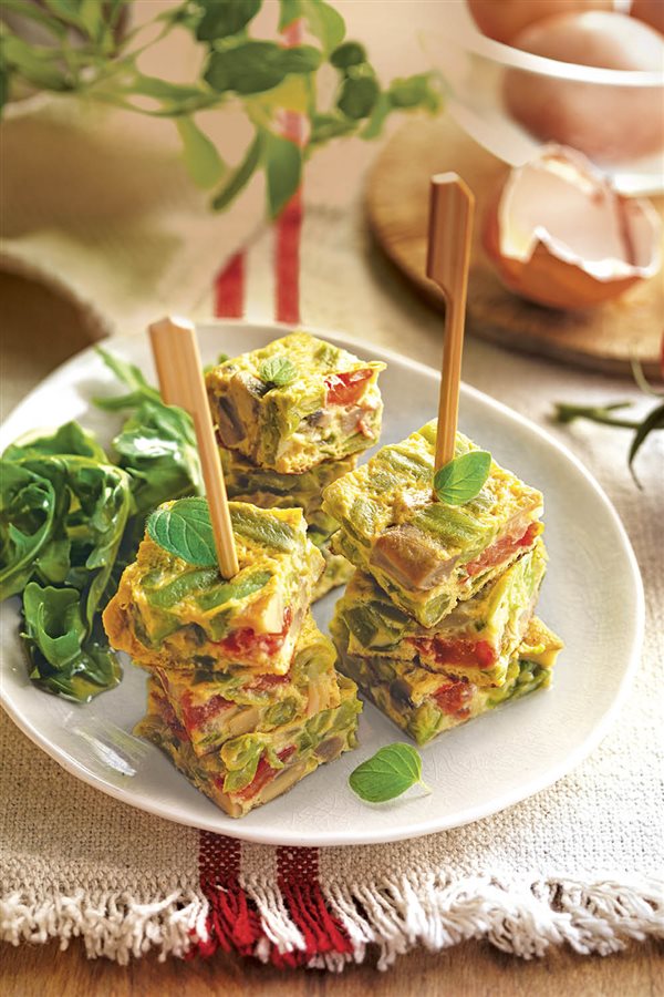 Recetas para adelgazar: tortilla de verduras.