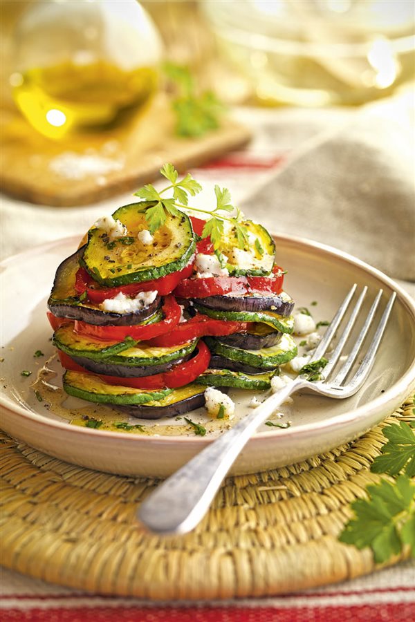 Recetas para adelgazar: verduras a la plancha con queso. 