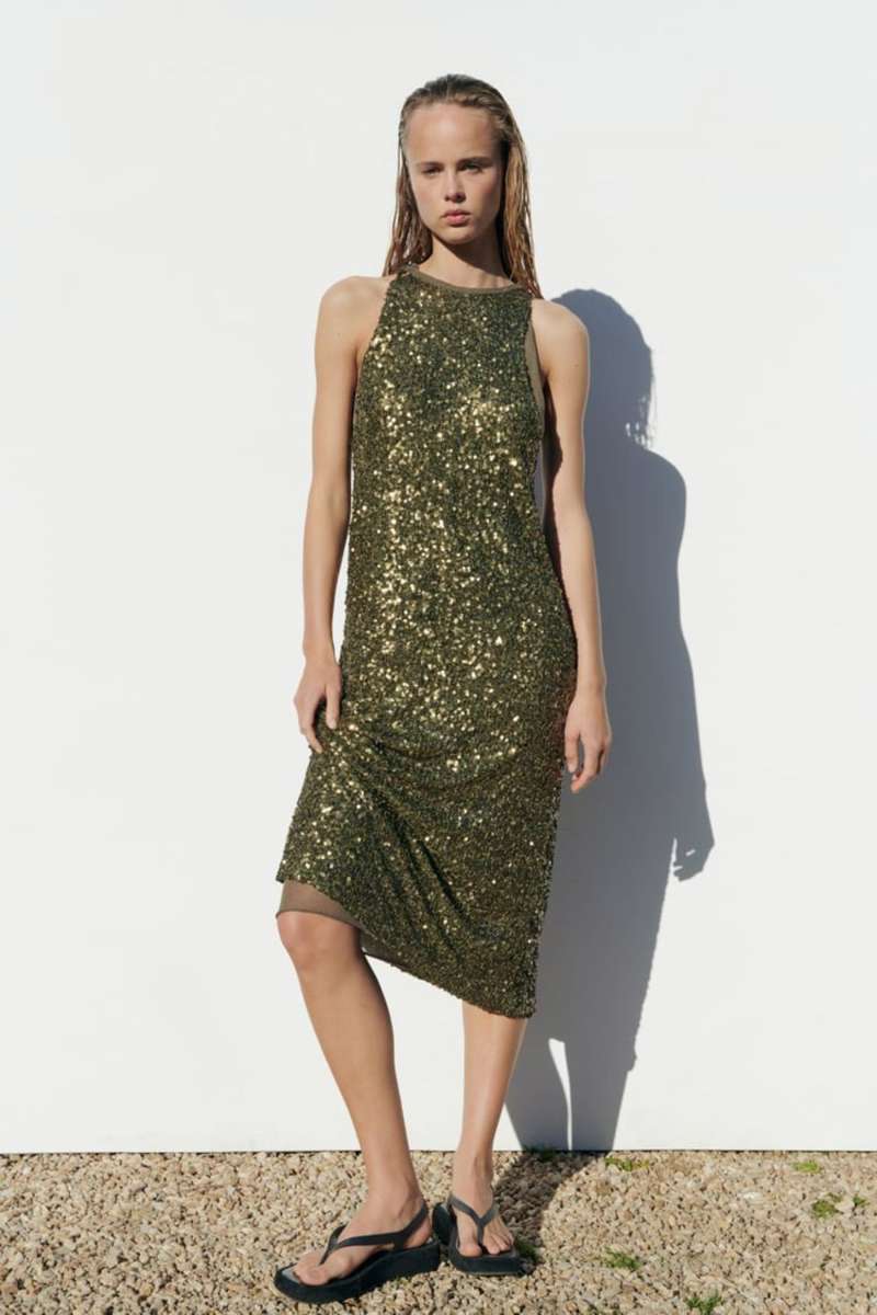 VESTIDOS DE INVITADA DE ZARA: Con lentejuelas